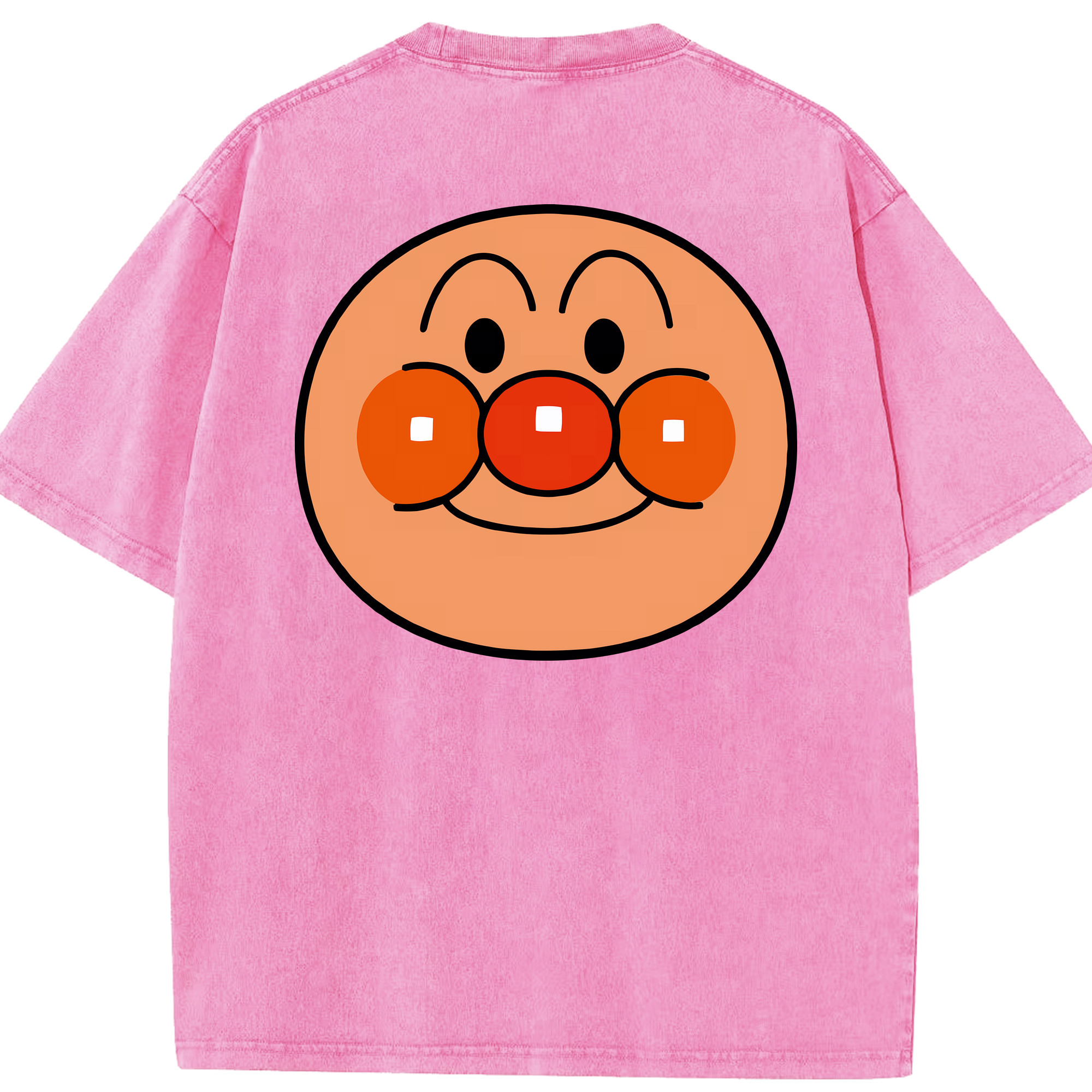 （画像用） アンパンマン Anpanman 綿100% ヴィンテージ風 半袖Tシャツ（背面プリント）